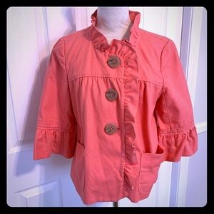 J Crew Cute Pink Ruffle Jacket
